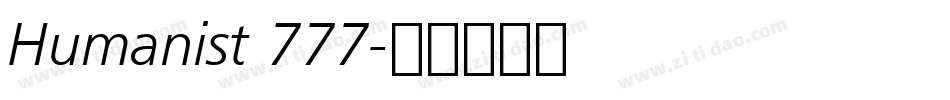Humanist 777字体转换